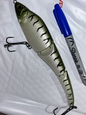 190mm 3.5 oz Custom Painted Green Black Canal Magic Swimmer Style RARE