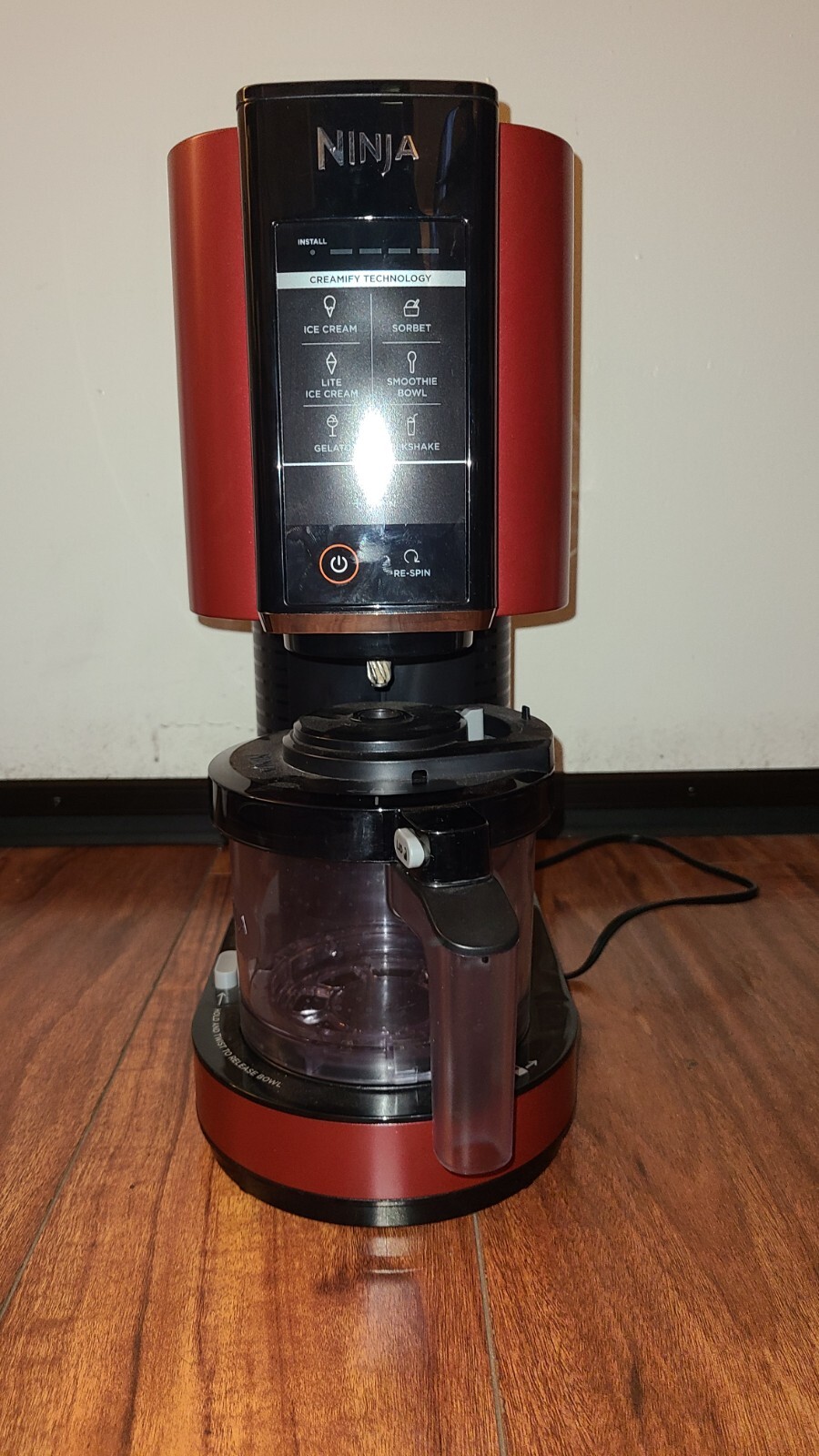 Ninja NC301 CREAMi Ice Cream Maker with Sleek Red Design-image