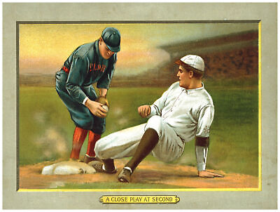 Decor Sport Poster 1439 Baseball Safe at First Graphic Art Design