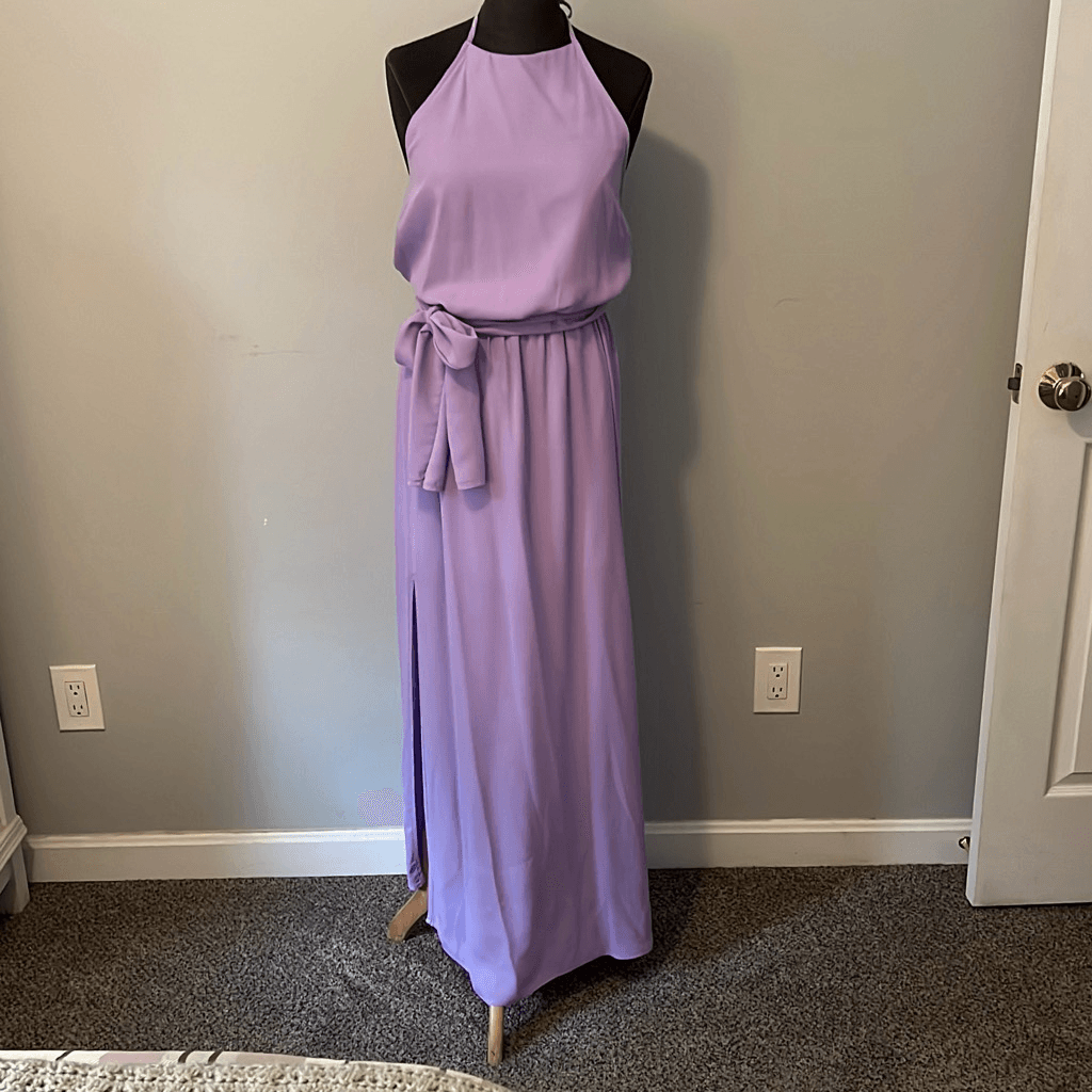 show me your mumu purple dress Maxi Slip Skirt ~ Violet Luxe Satin