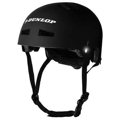 Skateboardhelm Skaterhelm Fahrradhelm Helm BMX MTB Schwarz, L - DUNLOP B-Ware