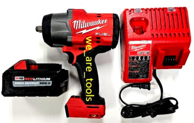 Milwaukee FUEL 2967-20 M18 1/2'' Impact Wrench, 1) 6.0 Battery, Charger 1,600 lbs