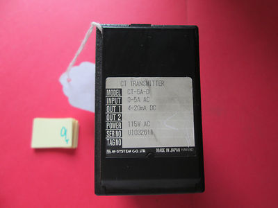 M-SYSTEM CURRENT TRANSMITTER CT-5A-D 0-5A AC 4-20mA DC (WL8-2)
