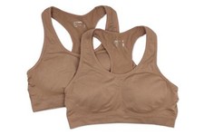 Jockey 301176 Removable Cup Seamless Bra 2-Pack Pine Bark M