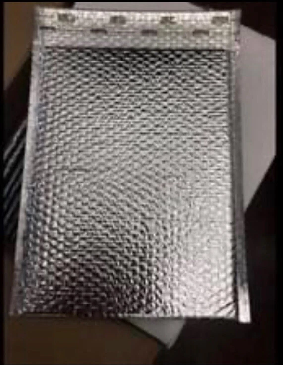 Uline 11 x 15" Cool Shield Thermal Bubble Mailers Envelopes Silver NEW. 10 Pzs - Image 3 of 4
