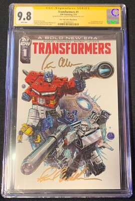 Transformers 1 (2019) CGC 9.8 Signed by Peter Cullen & Frank Welker