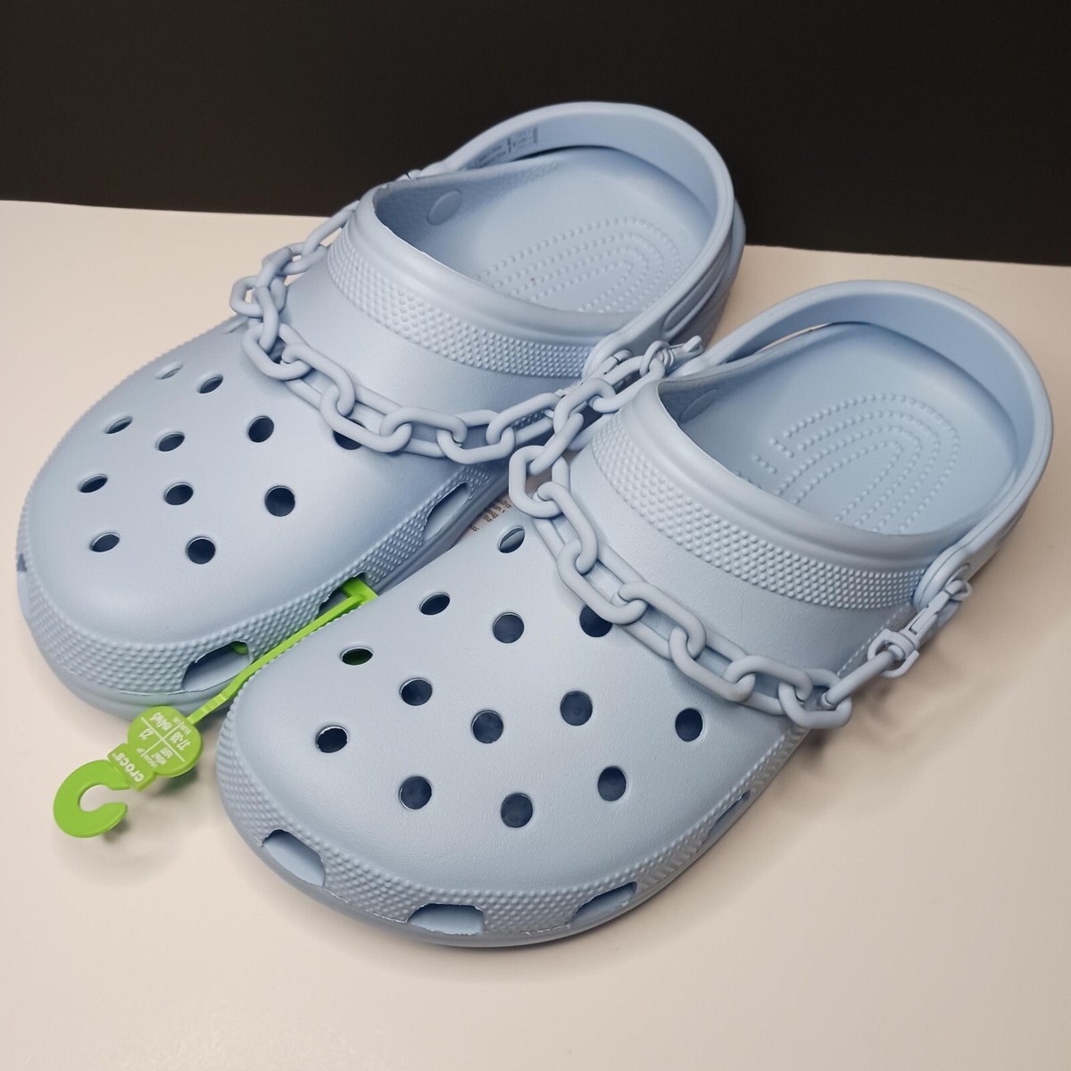 Crocs Classic Chain Clogs Men's Size 11 Blue Calcite Brand New