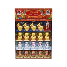 Lindt Milk Chocolate Mini Holiday Treats Pack of 4 Santa Reindeer Bears Snowmen