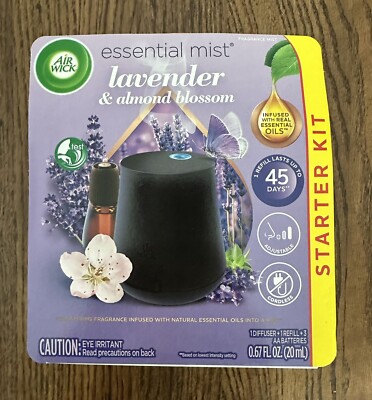 Air Wick Essential Mist Starter Kit Lavender & Almond B. 1 Diffuser & 1 Refill