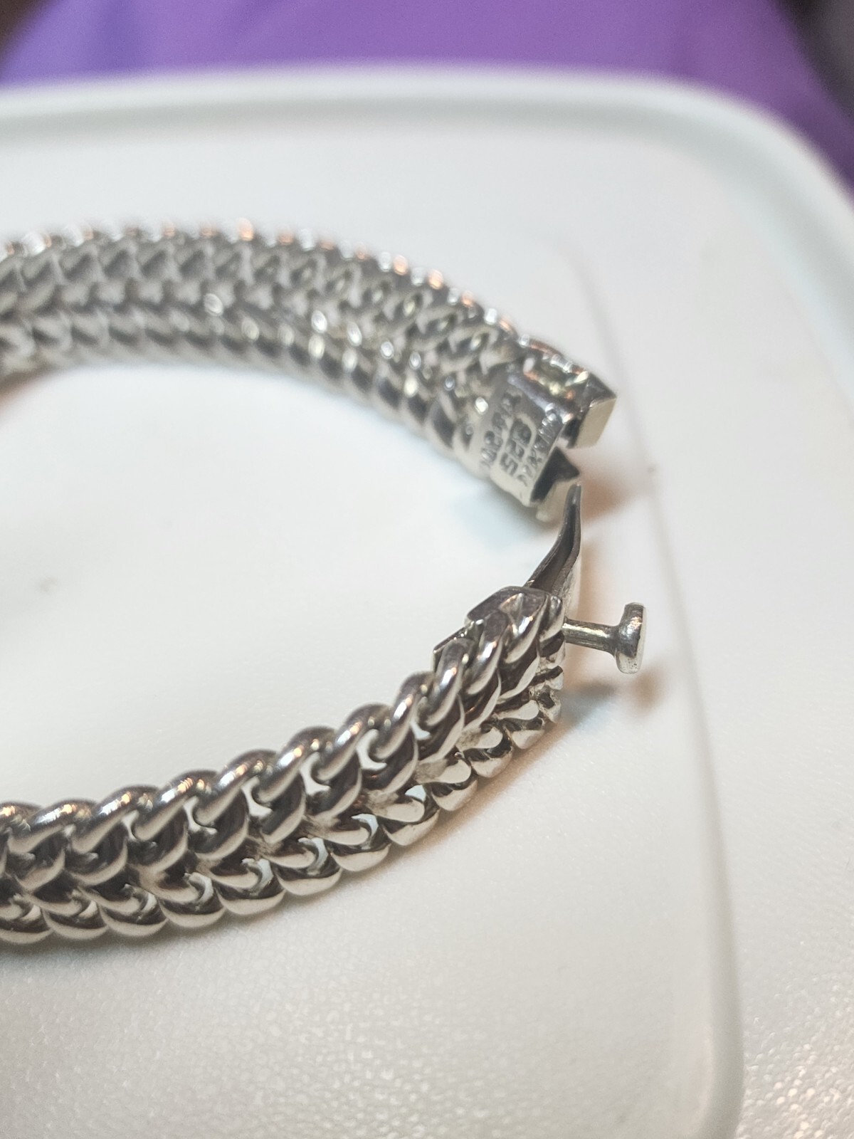 STERLING SILVER SOLID MESH BRACELET FROM MEXICO o… - image 3