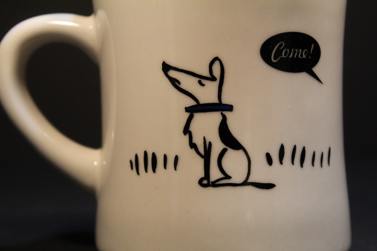 Bad Dog 10 oz. Coffee Mug, "Come" Heavy Diner/Restaurant Ware, Vintage M Ware