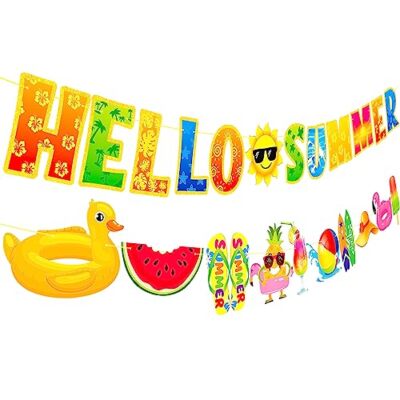 Wassermelonen Banner – Sommer-Party-Deko Aus Jute, Mit Schwalbenschwanz-Design, Für Hawaiianische Oder Tropische Feiern