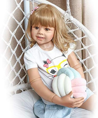 Pinky Reborn 39Inch Reborn Toddler Dolls,Huge Baby Full Body Hard Vinyl Smile