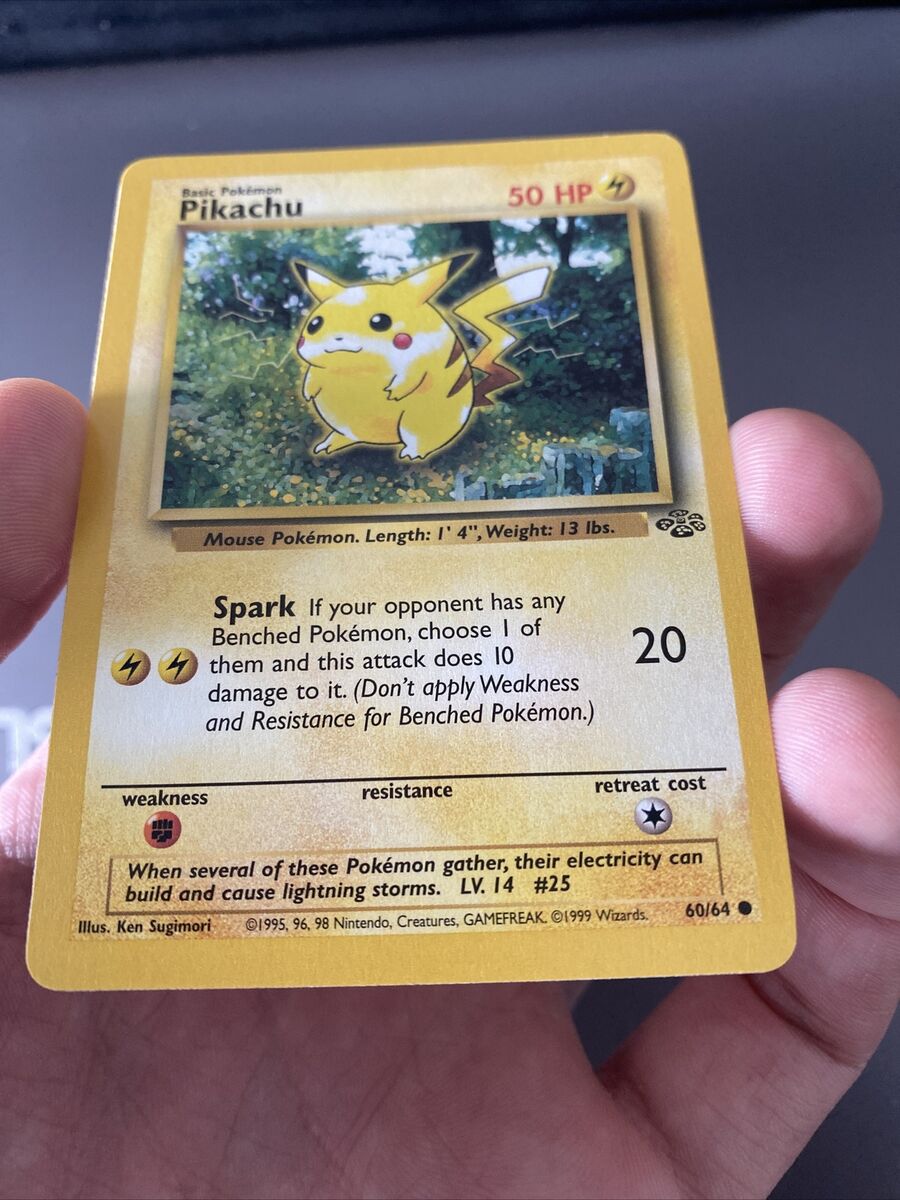 Pokemon Pikachu 60/64 Jungle Edition Unlimited, 1999, Card, TCG