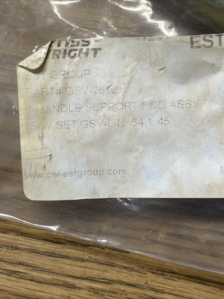Conjunto de varilla de soporte con mango en T Curtiss Wright GSV-2612 Foto 2 de 3