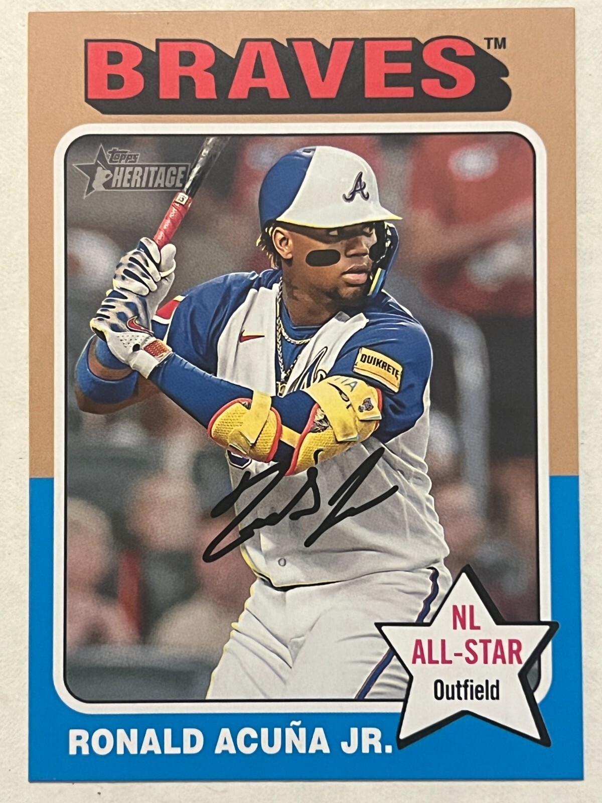 RONALD ACUNA JR Color Swap Variation! 2024 TOPPS HERITAGE #321 SP Short Print