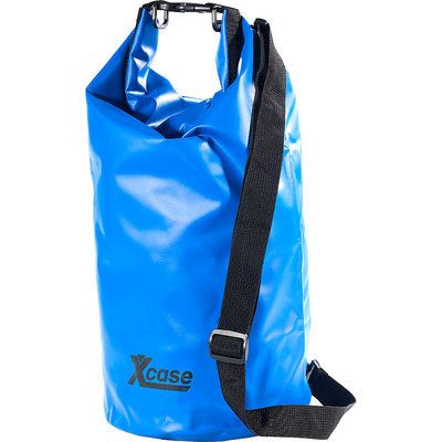 Xcase Wasserfester Beutel: Wasserdichter Packsack 16 Liter, blau