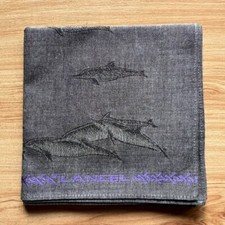 HANDKERCHIEF MEN'S VINTAGE ANIMAL PRINT PLAIN POCKET SQUARE COTTON 18" D216