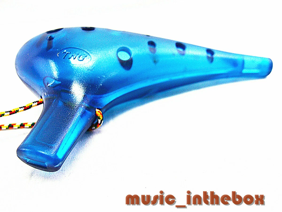 TNG Brand Translucent Blue 12 Holes Alto C Ocarina Flute Ocarina Bag