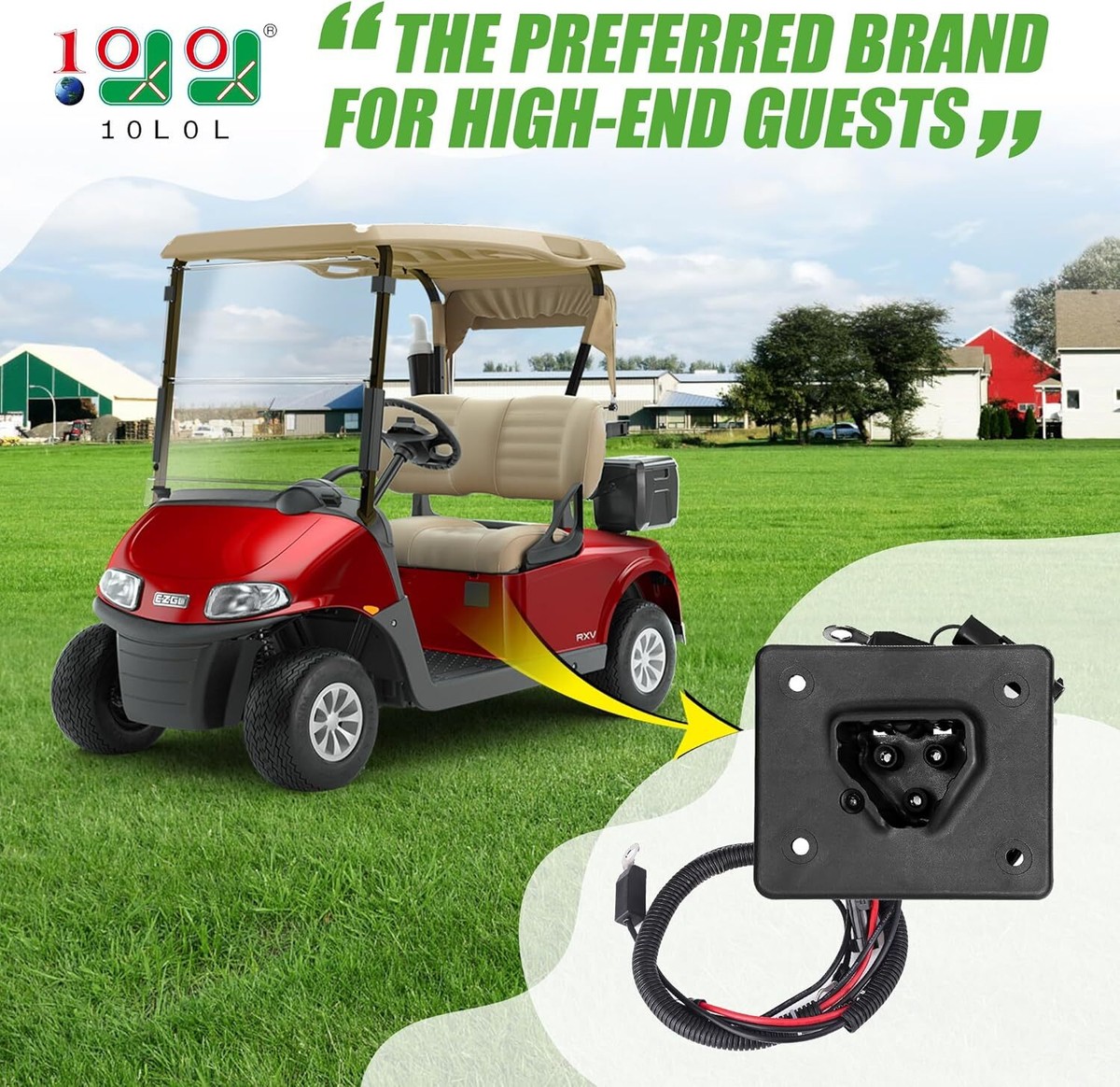 2014 EZGO TXT RXV Golf Cart Charger Receptacle for EZGO TXT RXV