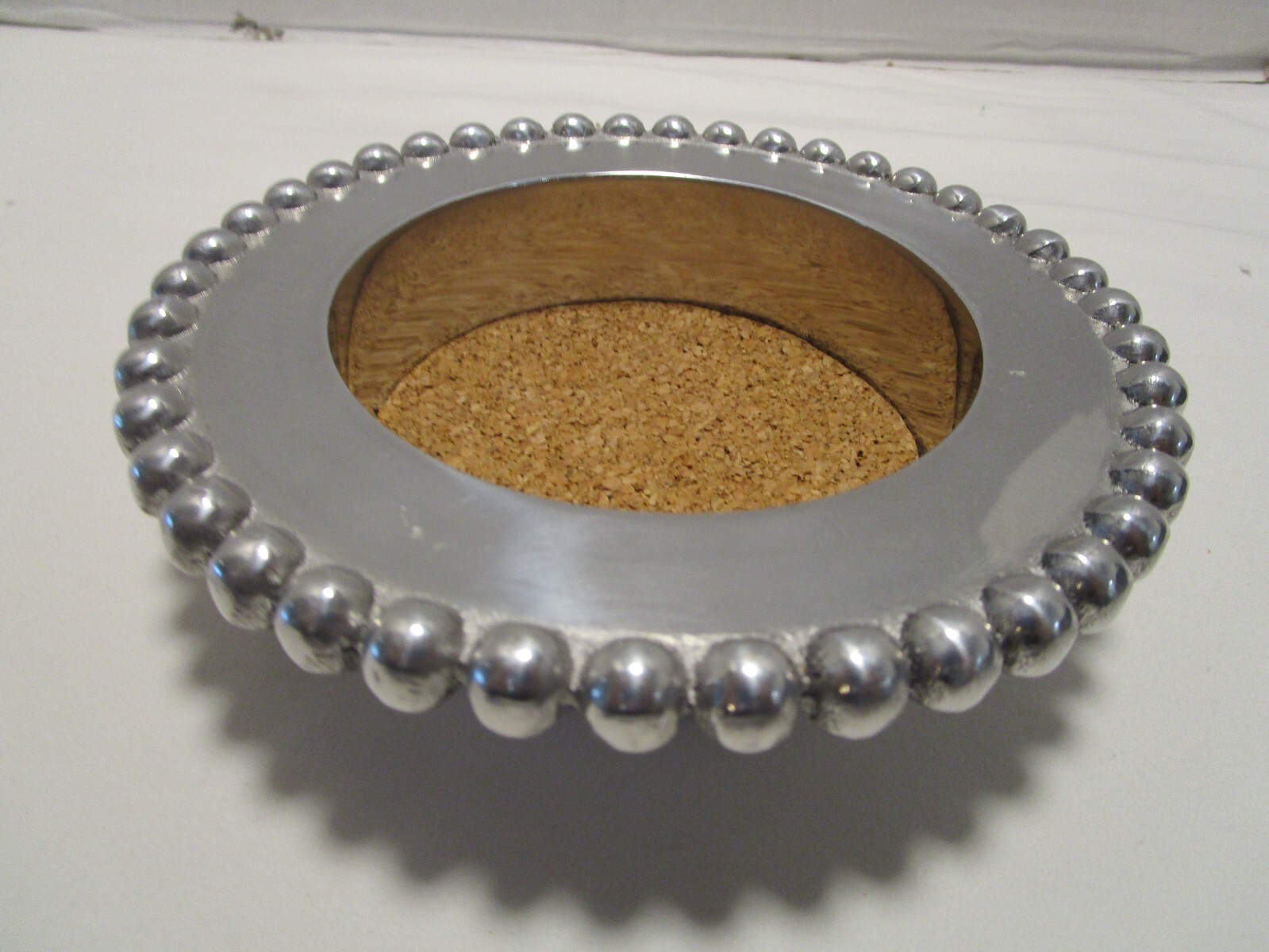 MARIPOSA Brilliant Pearled Beaded  Wine bottle holder cork liner 6.50" W 1997