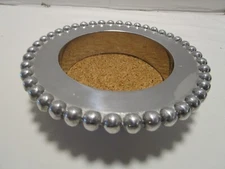 MARIPOSA Brilliant Pearled Beaded  Wine bottle holder cork liner 6.50" W 1997