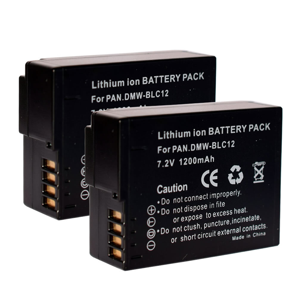 2 Batterie DMW-BLC12E Per Panasonic LUMIX DMC-GH2 G5 G6 FZ200 FZ1000 – 1700mAh - Foto 5
