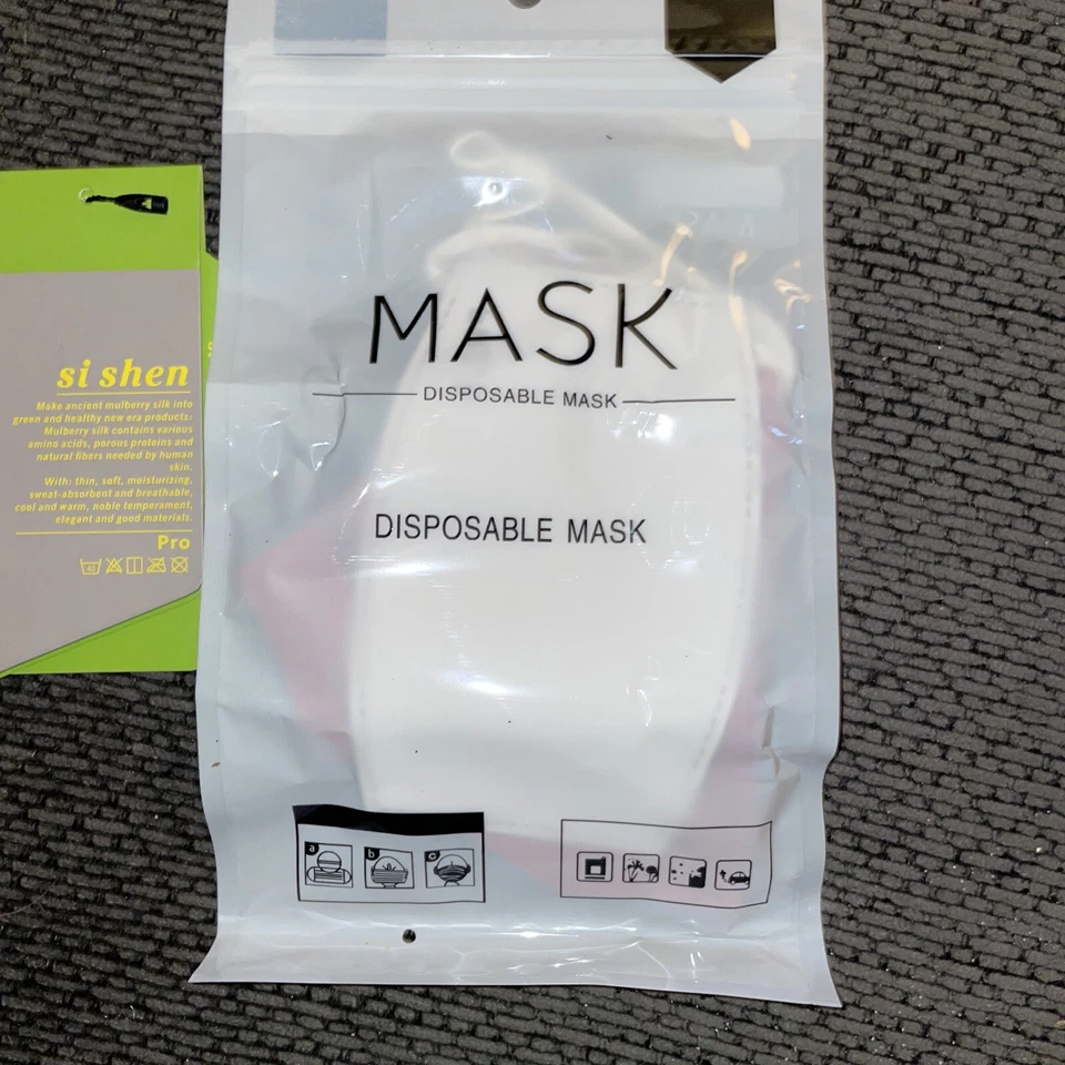 Luxury Silk Face Mask with Nose Wire 100% Mulberry Silk Hypoallergenic Wine Red - Image 4 of 4