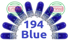 (10) 194 Blue T10 Wedge Car Mini Light bulbs W5W 2825 158 192 168 , 193, 161