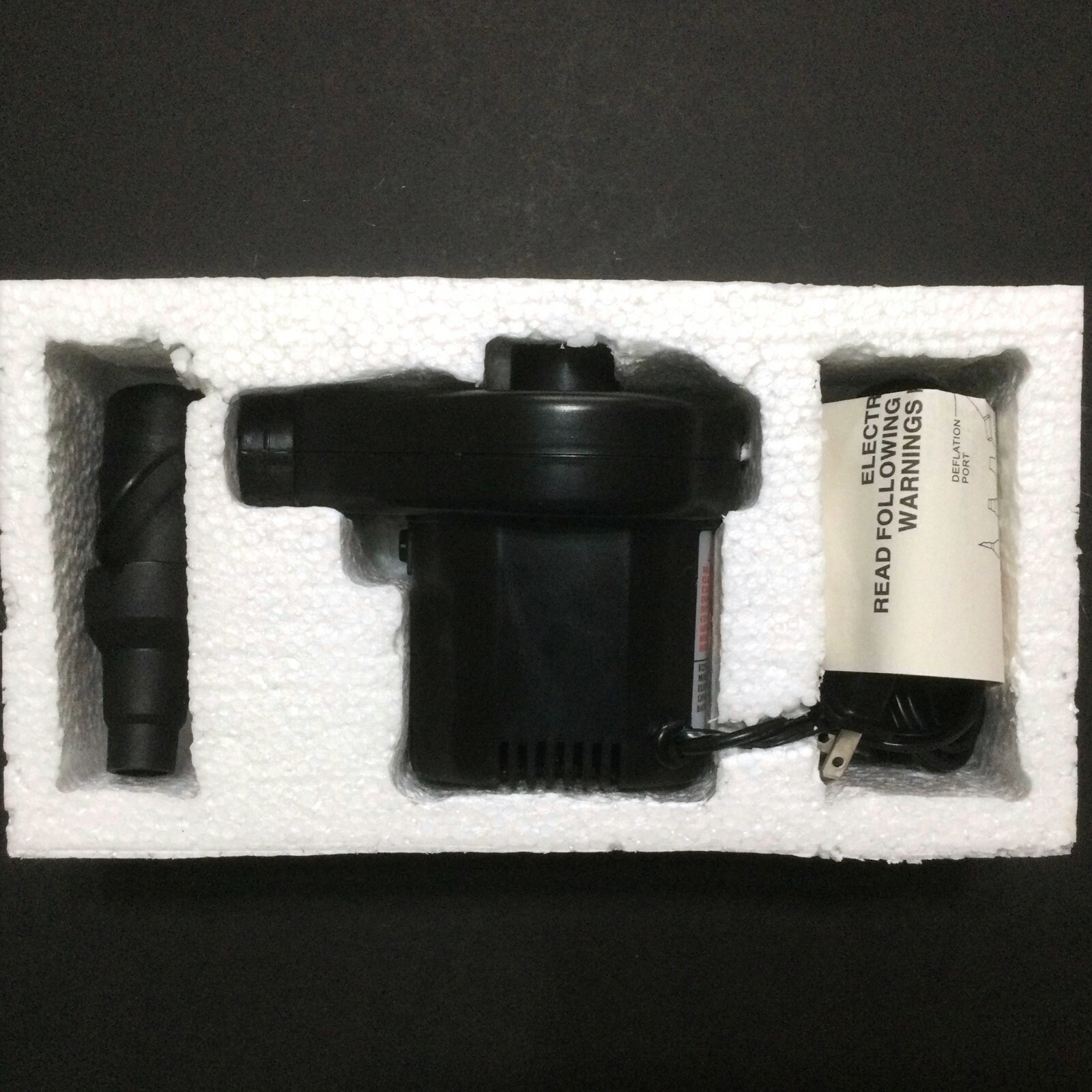 Electric Air Pump Portable with 3 Nozzles Adapters High Volu