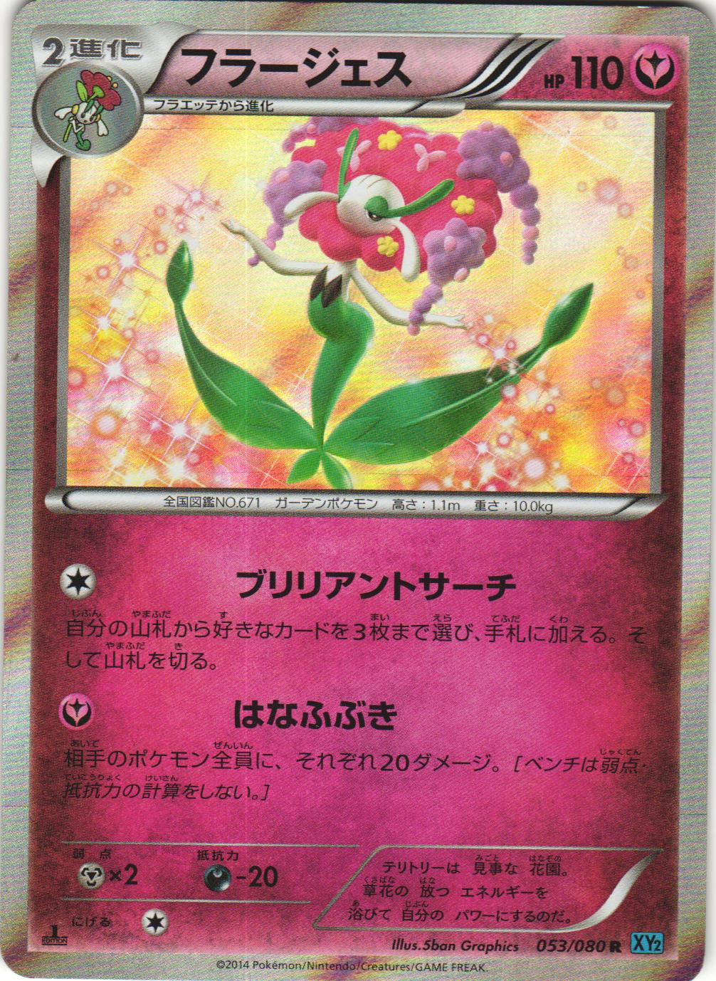 Florges 053/080 Wild Blaze XY2 1st Edition Japanese Holo Rare Pokemon Card NM