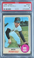 1968 TOPPS #430 RICO PETROCELLI PSA 8 NM-MT RED SOX