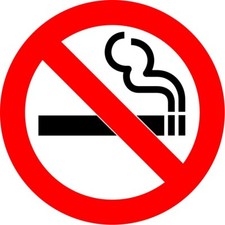 New No Smoking Sign 3 round Sticker Decal for windows glass sign crafts doors