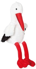 Kuscheltier Storch Plüschtier Stofftier Weich Flauschig 41 cm Schwarz Weiß