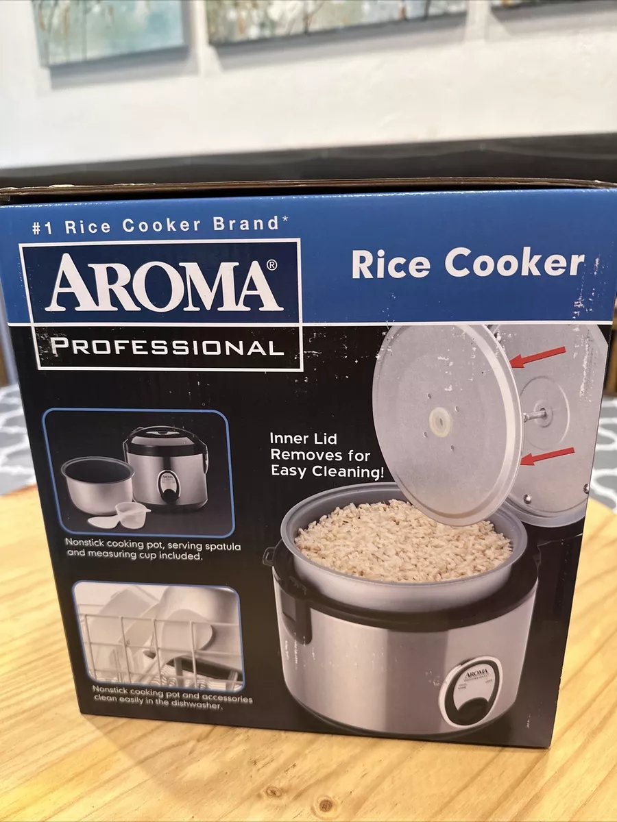 Aroma 8 Cup Rice Cooker - Stainless Steel ARC-904SB