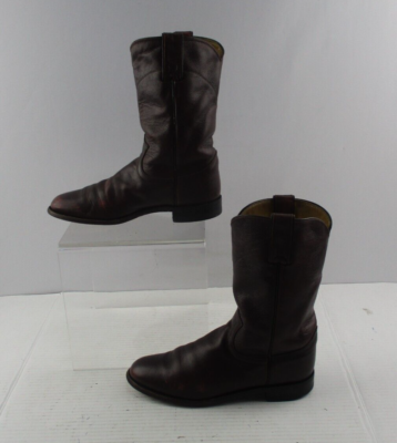 JUSTIN Burgundy Vintage Leather Roper Cowboy Boots Size 10.5D s-l400.jpg main image 2