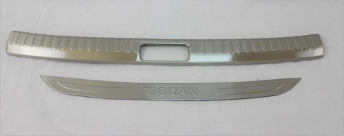 Parachoques trasero VW TIGUAN 2009-16 placa de paso moldura almohadilla protector acero - Imagen 4 de 5