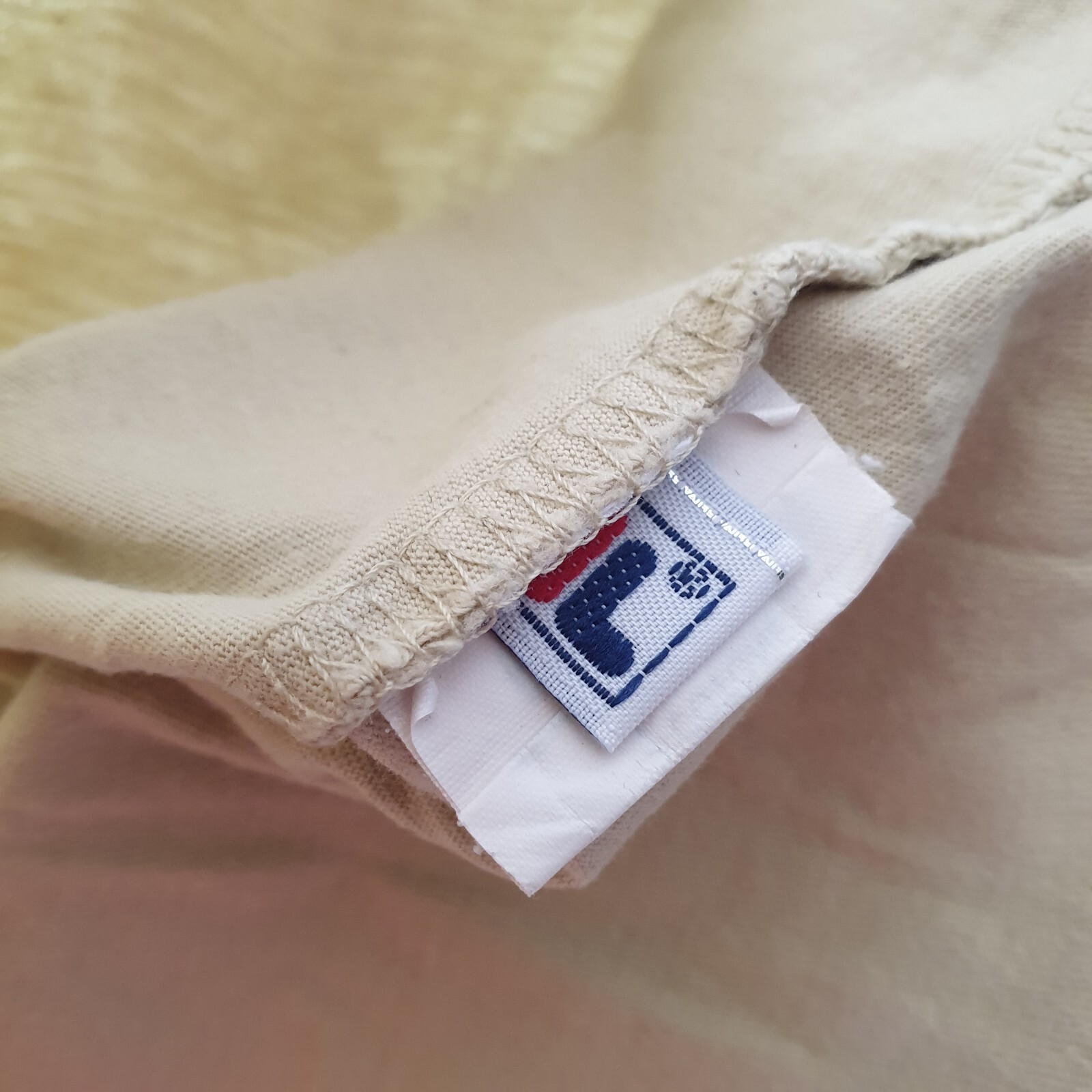 Fila vintage 90s retro Mens short sleeve T shirt big logo Yellow Mens Size XL