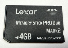 Genuine LEXAR 4GB Memory Stick PRO Duo Mark2 for Sony cameras and Sony PSP