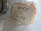 small Home sweet Home sign with gold lettering and pink flowers — photo 9