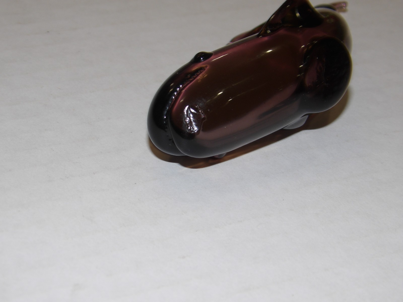 V. NASON & CO. MURANO ART GLASS AMETHYST WHALE OCEAN FISH FIGURINE PURPLE