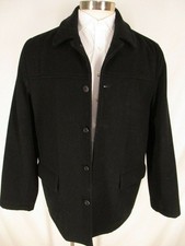 J Crew Mens Black Wool Stadium Cloth University Jacket L