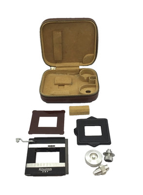 Rolle -Rolleikin Accessory Vintage Conversion Kit For 35mm Film + Zip Case 1930s