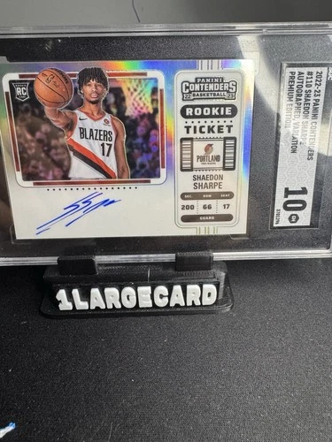 2022-23 Panini Contenders Optic Shaedon Sharpe #110 Variation SSP Auto LOW POP 