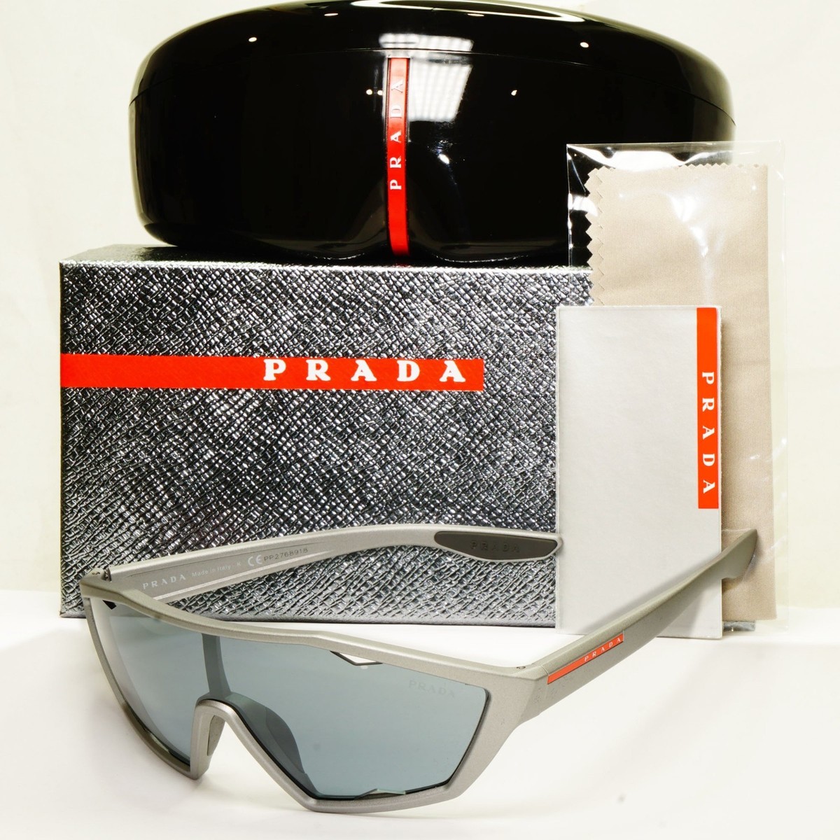 Prada Shield Visor Grey Sunglasses Sailing Cycling Ski PS 16US SPS