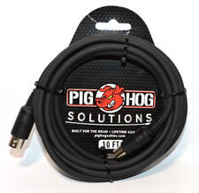 Pig Hog MIDI Cable 10 ft Black Instrument Interface Male to Male PMID10, NEW NIP