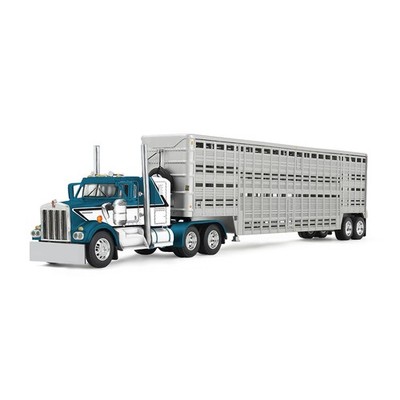 DCP 60-2136 blue Kenworth W900A 36'' 45ft cattle pot 1/64 new in box