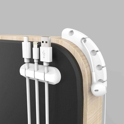 Self-adhesive cable holder cable management cable organizer clip white
