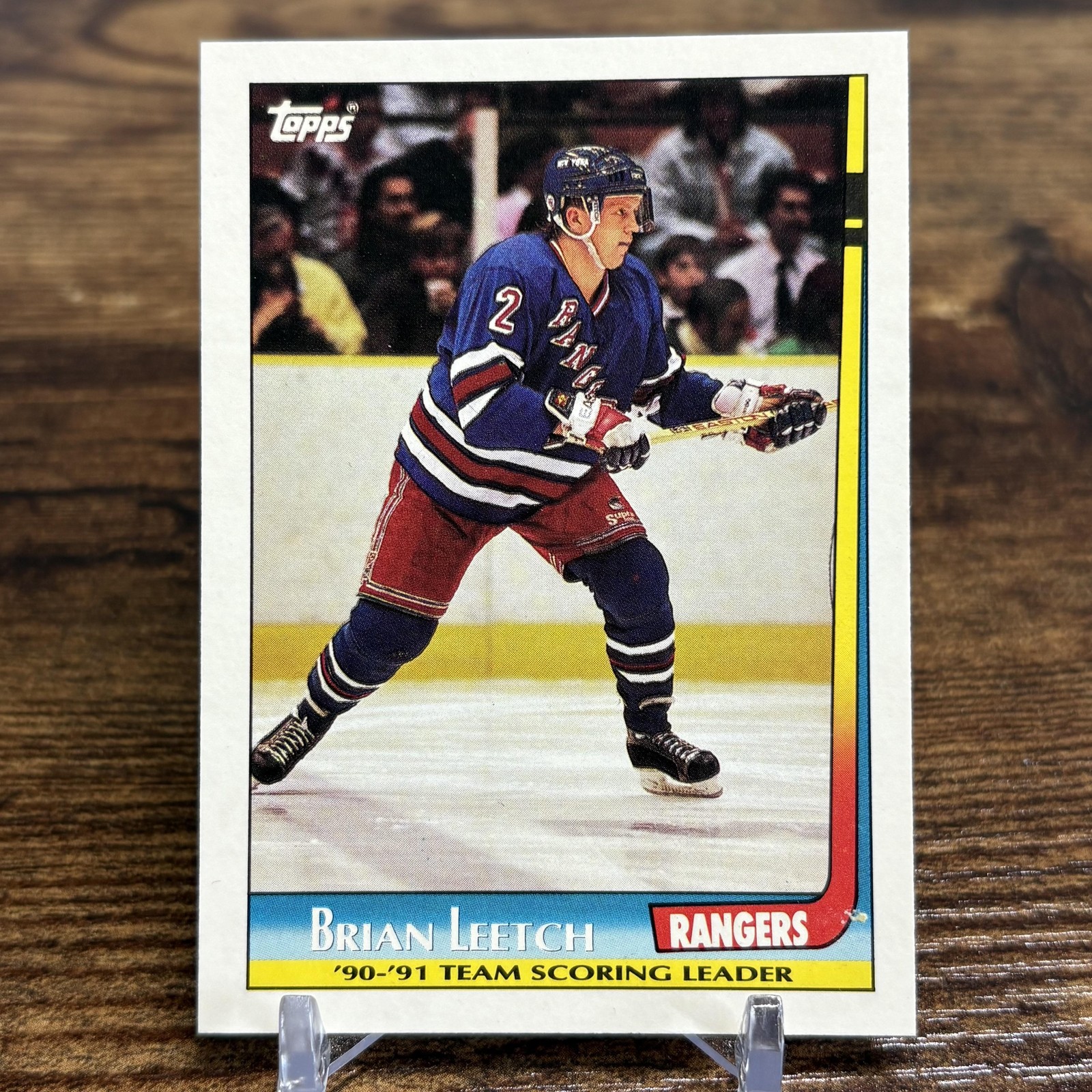 1991-92 Topps #4 Brian Leetch Team Scoring Leaders