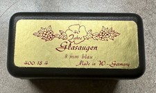 GLASAUGEN 8mm Glass Doll Eyes Light Blue Made In West Germany with Case